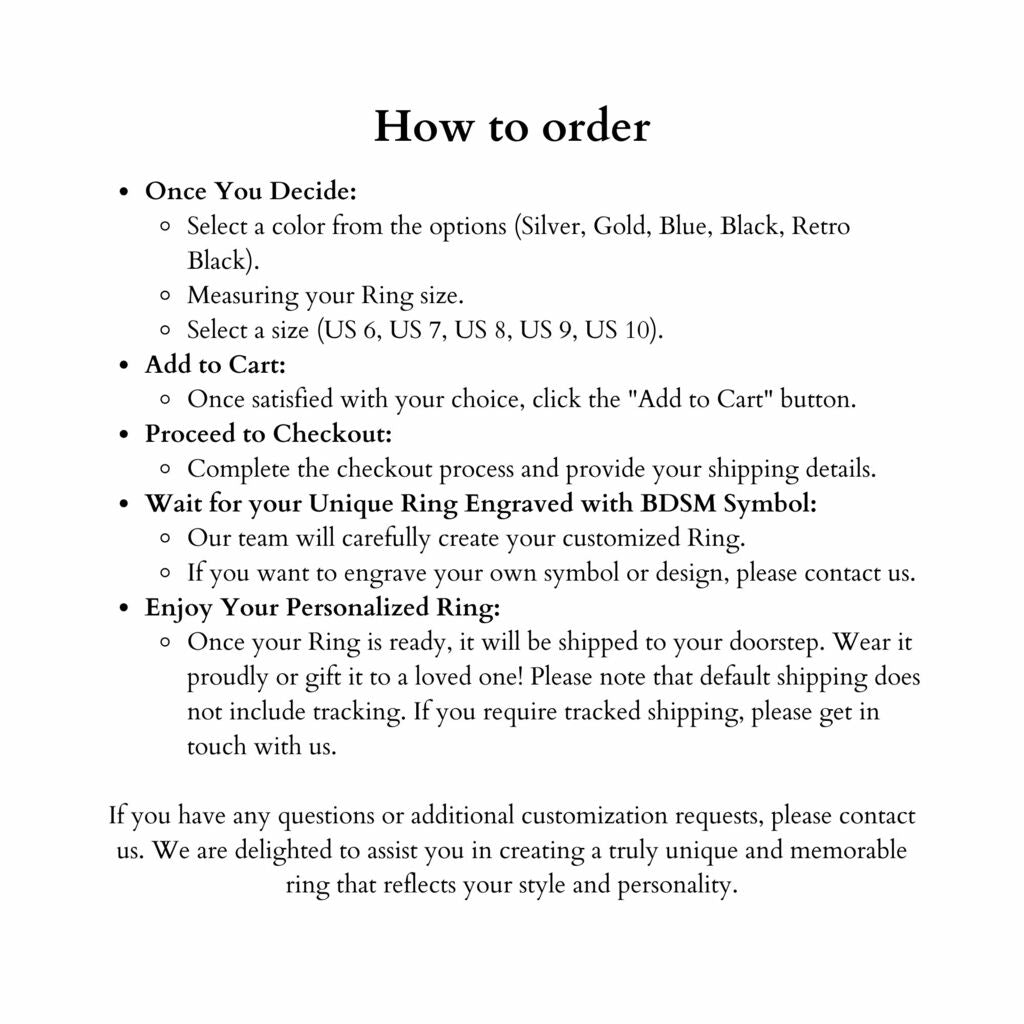 ordering bdsm kinky ring