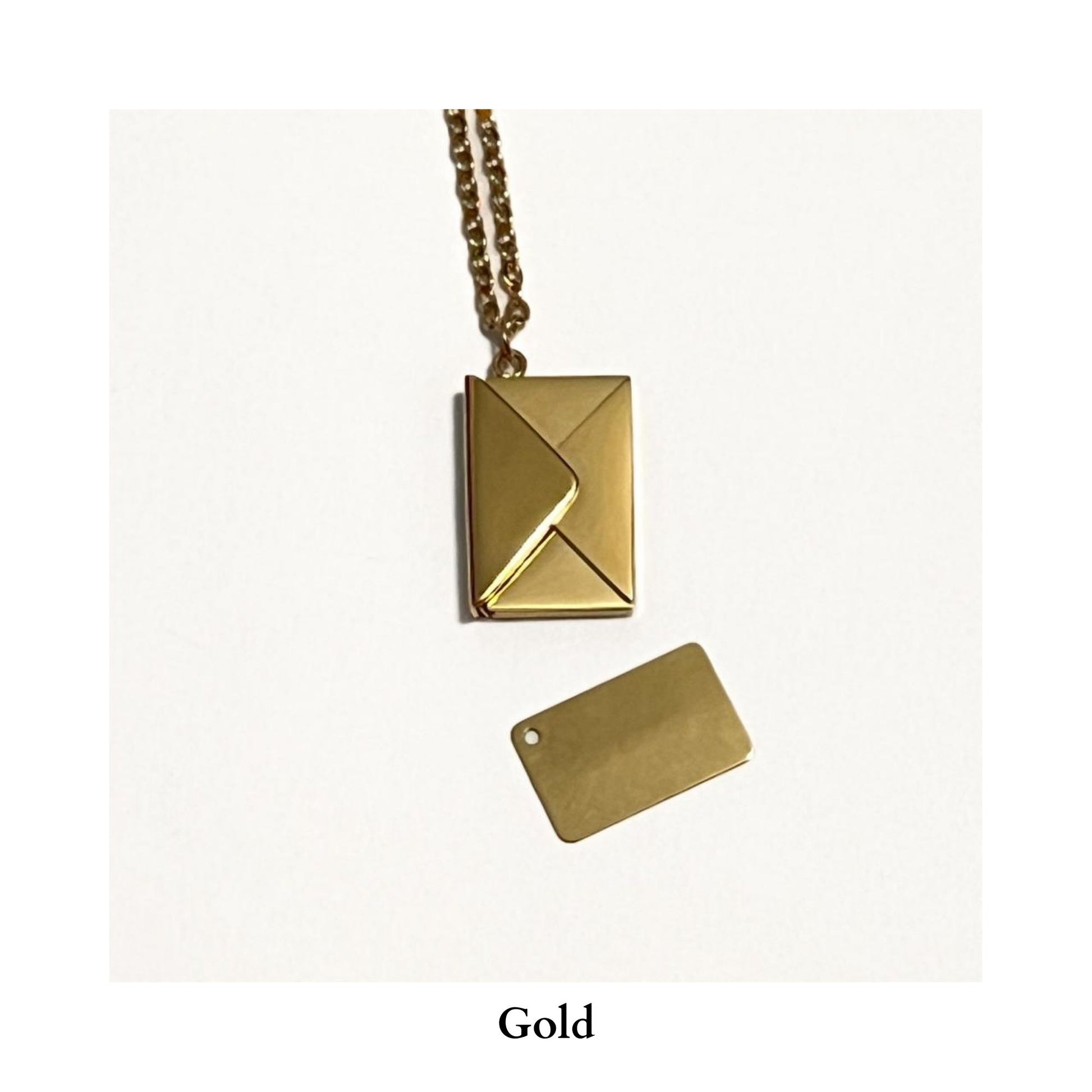 gold hidden pendant necklace