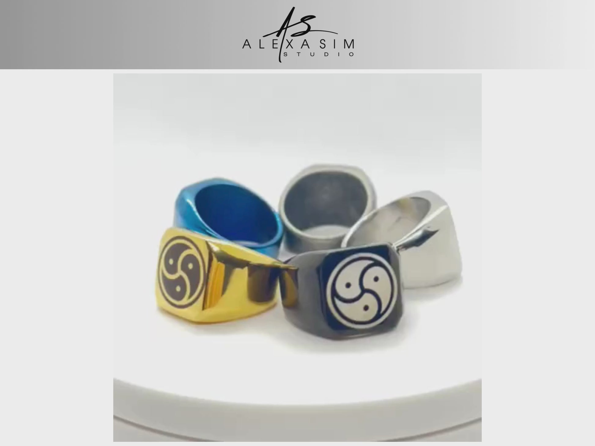 BDSM Symbol Triskelion Ring