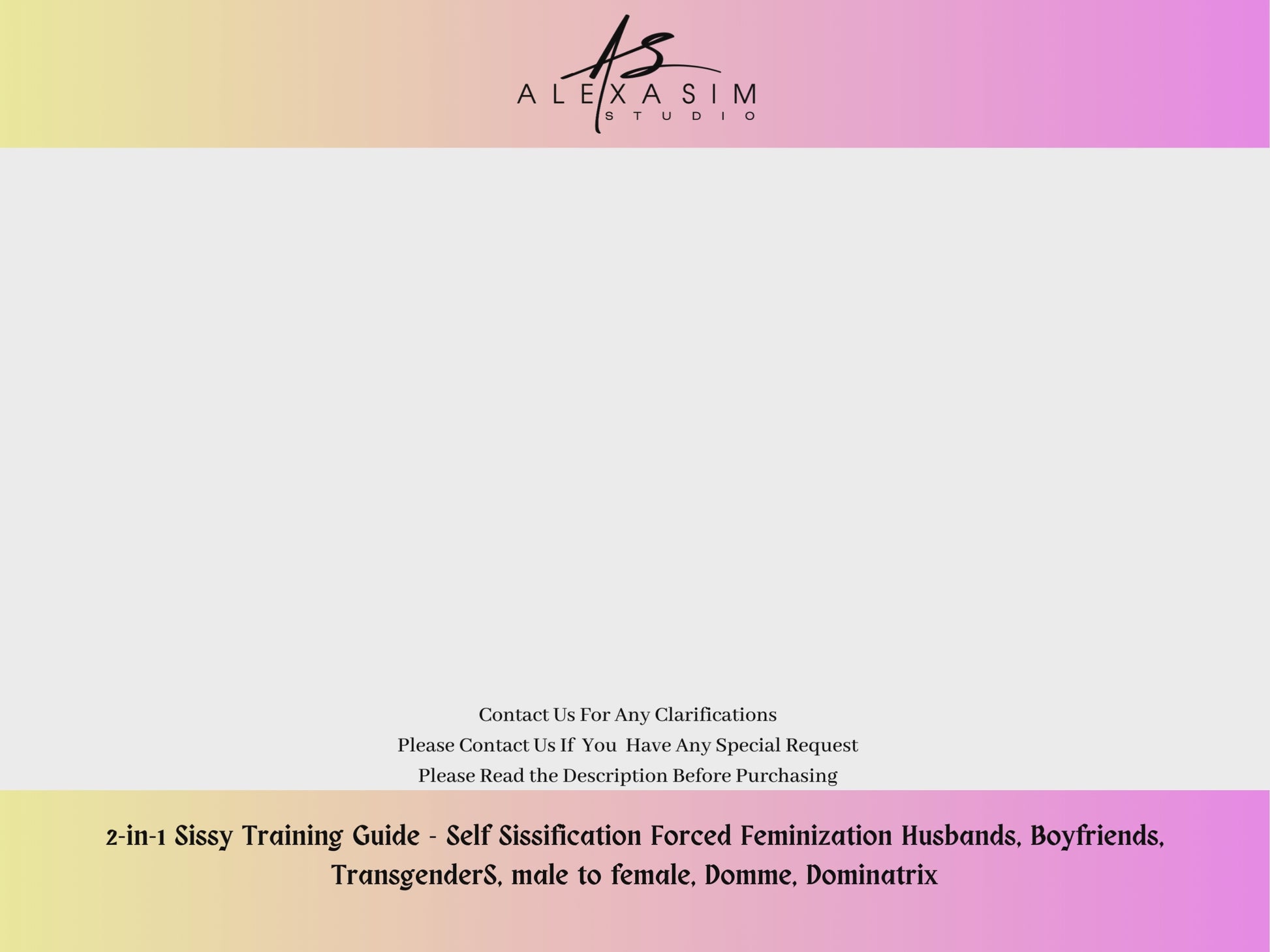 Beginners Guide to Sissification and 337 Checklist