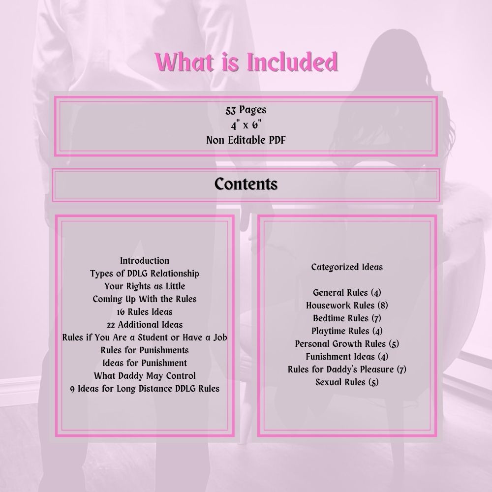 DDLG Rules for Daddy Dom Little Girl Relationship
