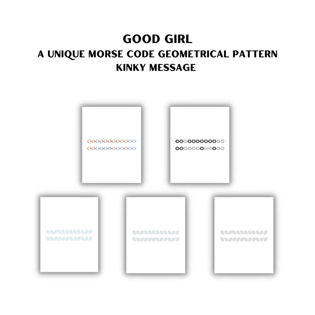 Good Girl - DDLG BDSM Kinky Morse Code Private Message