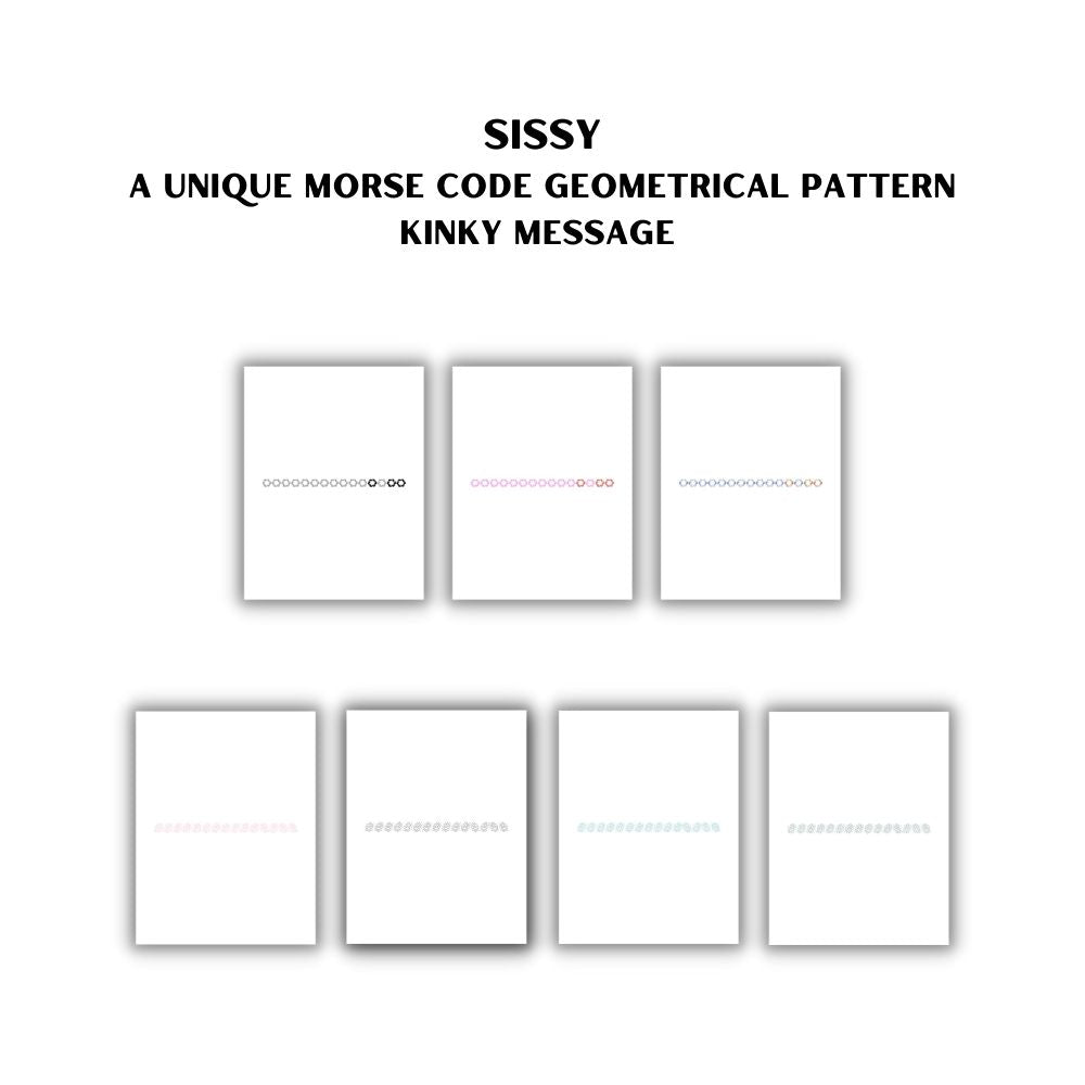 Sissy - Kinky BDSM Fetish Geometrical Pattern Morse Code Wallart