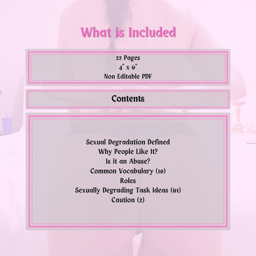 contents of sexual degradation guide